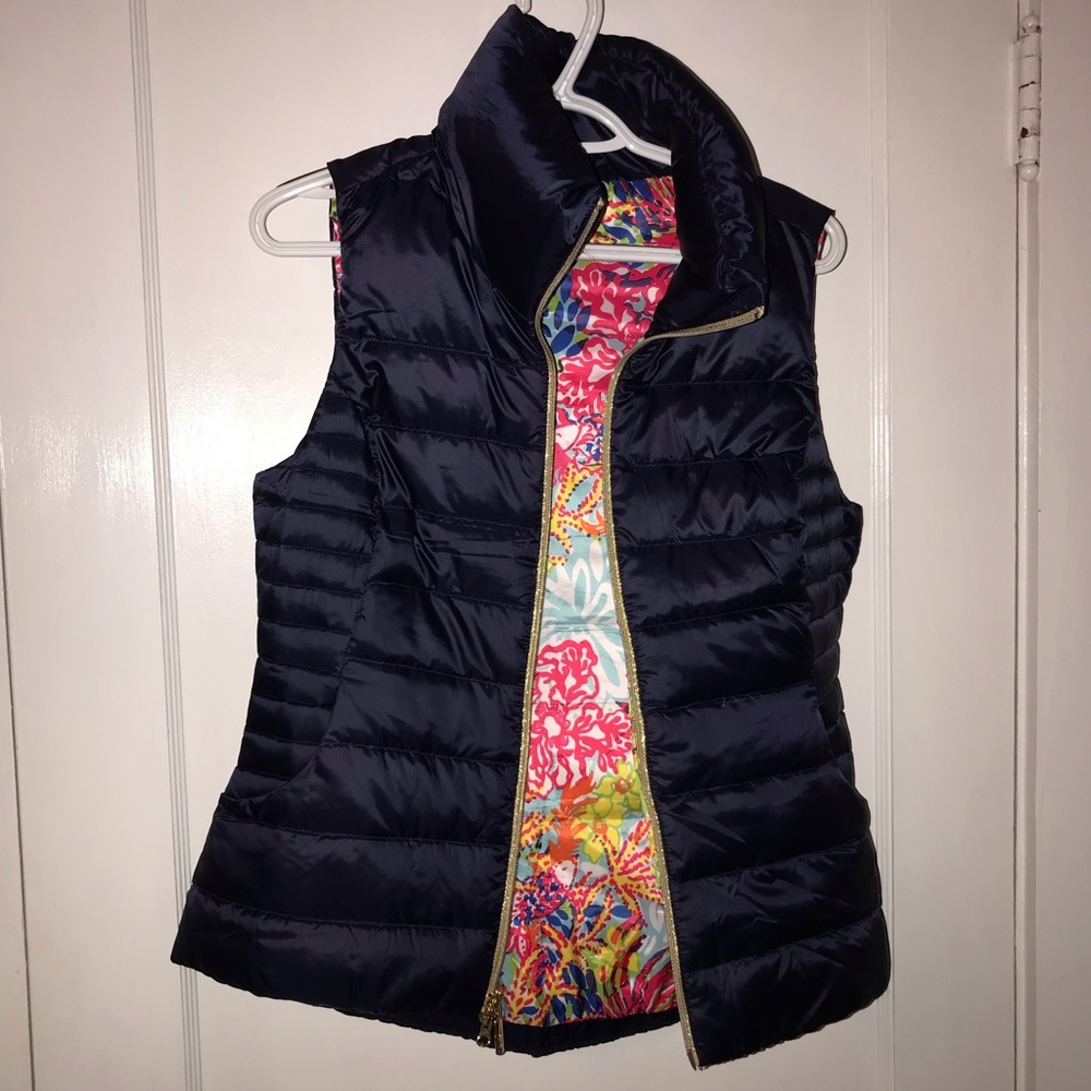 Lilly Pulitzer Navy Puffer (Allie, I think) Vest